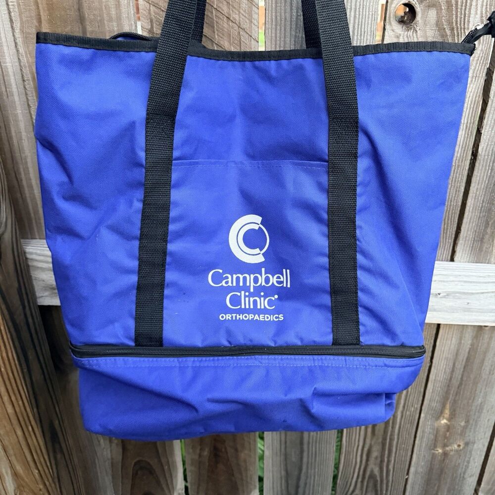 Campbell Clinic Shopping Tote Zipper Zip Bag Patient Employee Reusable
